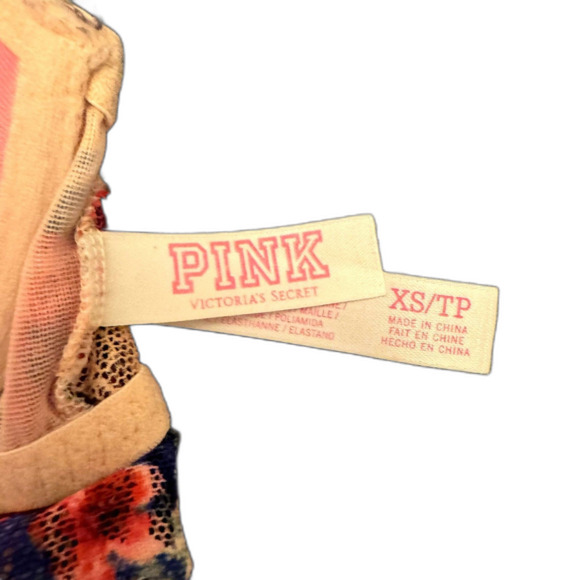 Victoria Secret | PINK Lace High Neck Push Up Bra Underwire Bralette Size XS - Picture 7 of 9